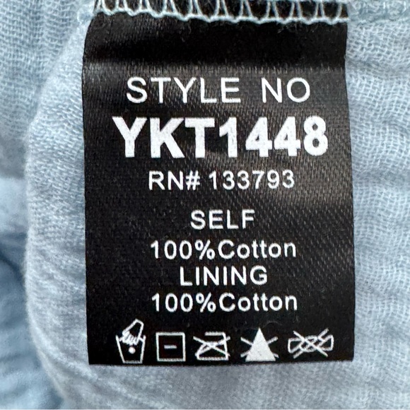 Boho Patchwork Crochet Applique Cami Tank POL Womens S Blue - Picture 10 of 12